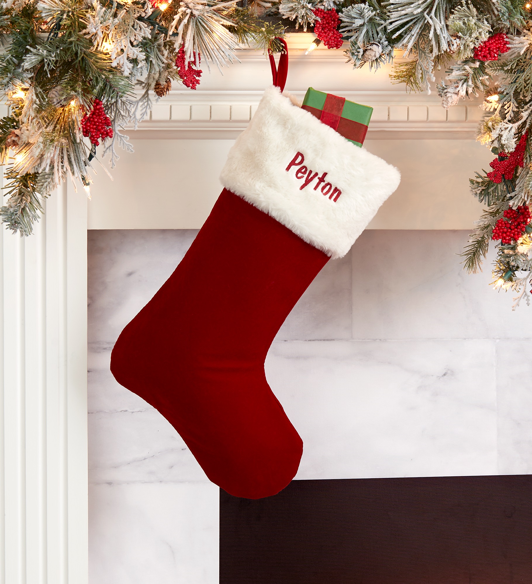 Velvet Elegance Personalized Christmas Stockings
